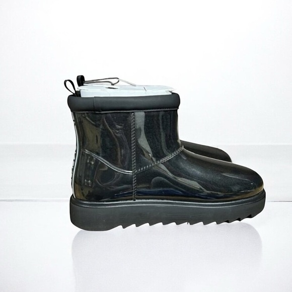 🌻NEW w/Box UGG Koolaburra Black Koola Clear Mini Short Boots Size 10 - Picture 3 of 8